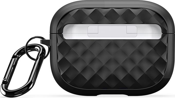 DUX DUCIS Pecc Serie Rhombus s karabinou pro AirPods Pro 2 černé