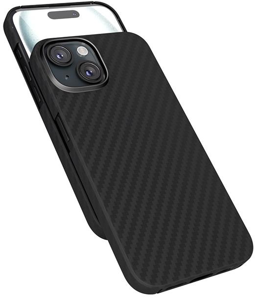 Epico Mag+ Carbon kryt pro iPhone 15 Plus s podporou MagSafe - černý