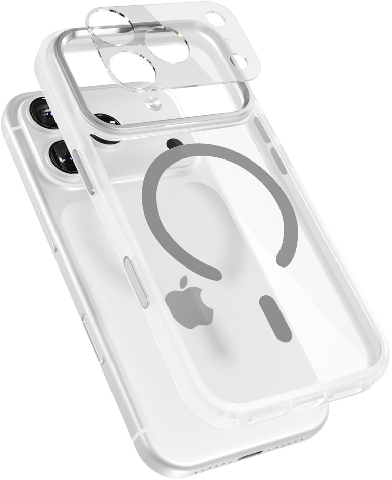 Epico Hero Pro Mag+ Case iPhone 17 Pro Qi2 & MagSafe kompatibilní - matná transparentní