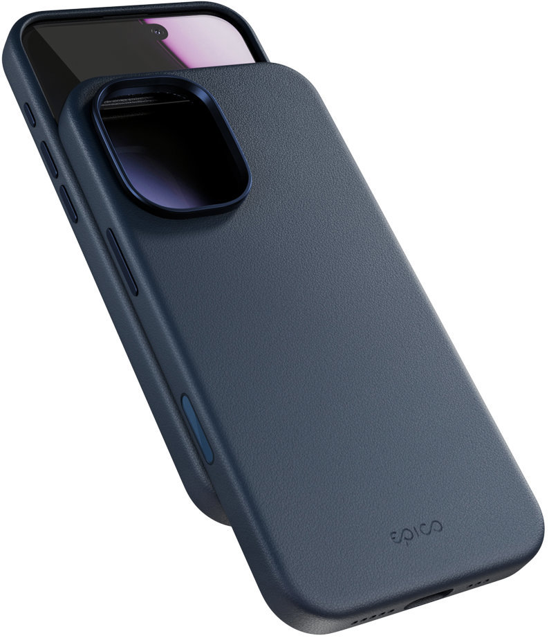 Epico Mag+ kožený kryt iPhone 17 - modrá