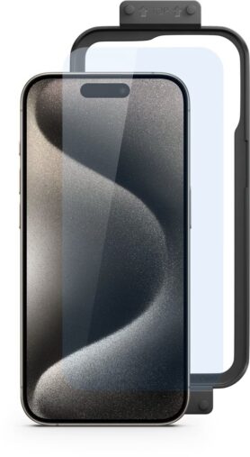 Spello ochranné sklo pro iPhone 15 Pro - 2ks s instalačním rámečkem