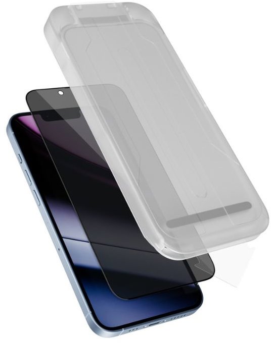 Epico Privacy 3D ochranné sklo DFiPhone 13/13 Pro/14/16e/17e s aplikátorem proti prachu