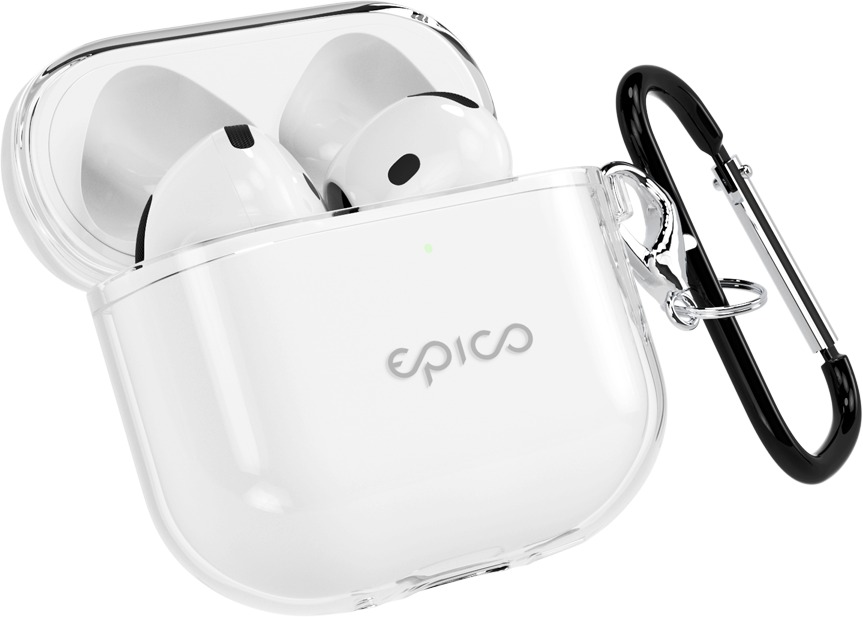 Epico Transparent Cover Airpods 4 - bílá transparentní
