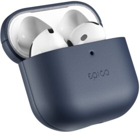 Epico Leather Case Airpods 4/4 (ANC) - modrá