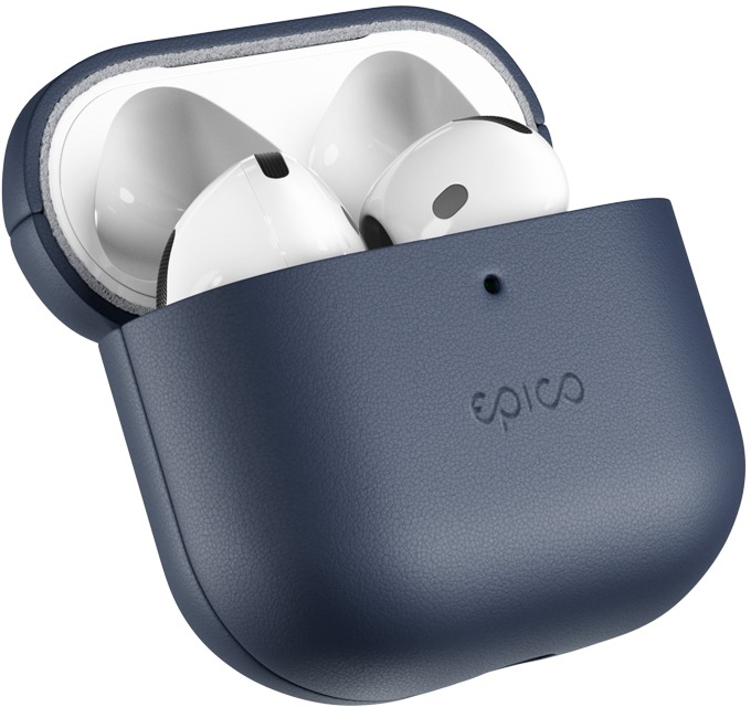 Epico Leather Case Airpods 4/4 (ANC) - modrá