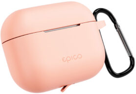 Epico silikonové pouzdro s karabinou AirPods Pro 3 - růžová
