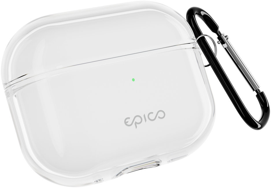Epico transparentní pouzdro s karabinou AirPods Pro 3 - bílá transparentní