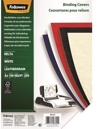 Fellowes Delta A4 zadní, bílý - balení 100 ks
