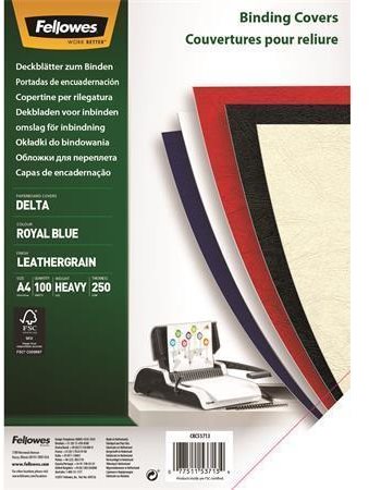 Fellowes Delta A4 zadní, modrý - balení 100 ks