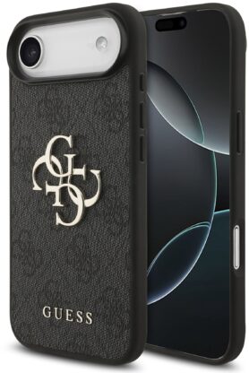 Guess PU 4G Metal Logo Zadní Kryt pro iPhone Air Grey
