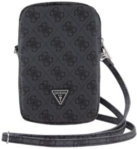 Guess PU 4G Triangle Logo Taška na Telefon se Zipem Black