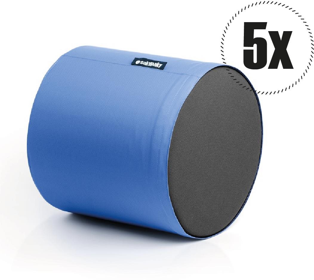 SakyPaky Sedací vaky - 5x Taburet PUR azurový