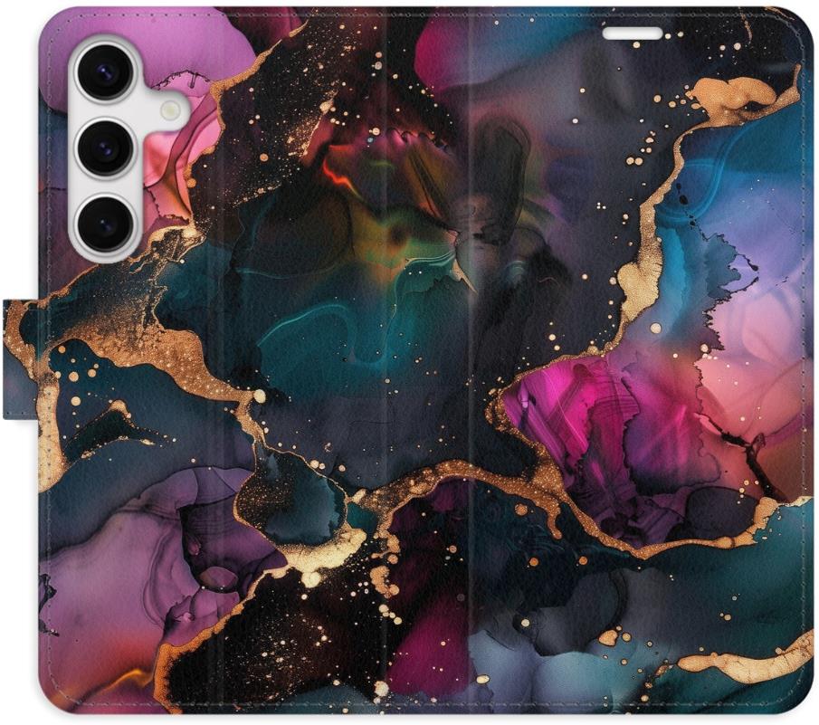 iSaprio Flip pouzdro Dark Marble pro Samsung Galaxy S24