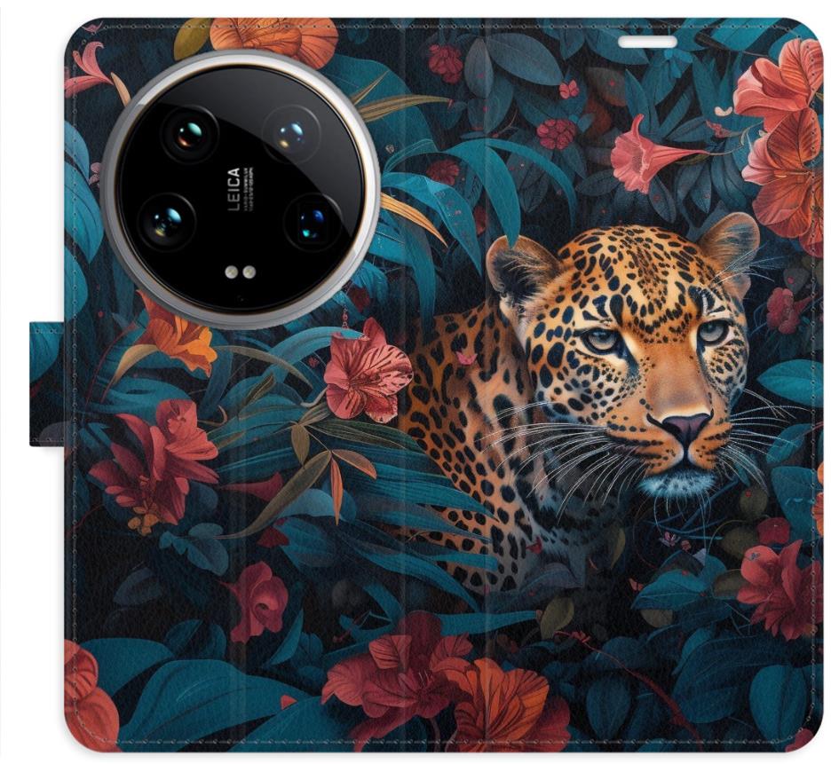 iSaprio Flip pouzdro Flower Jaguar 02 pro Xiaomi 14 Ultra