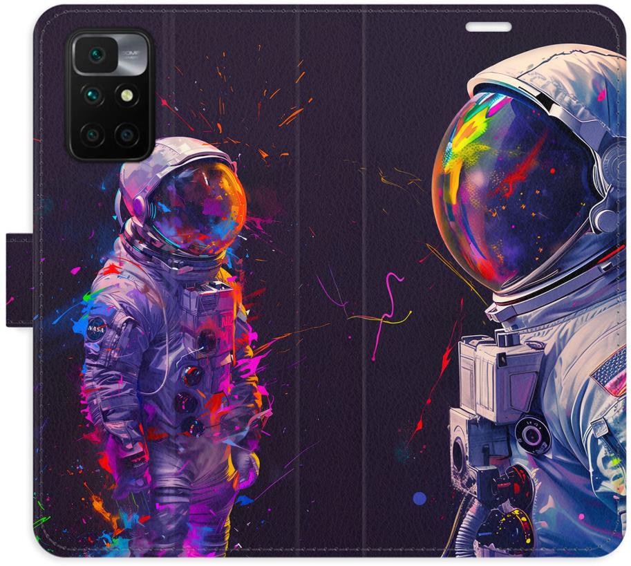 iSaprio Flip pouzdro Neon Astronaut 02 pro Xiaomi Redmi 10