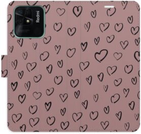 iSaprio Flip pouzdro Heart Dark 02 pro Xiaomi Redmi 10C