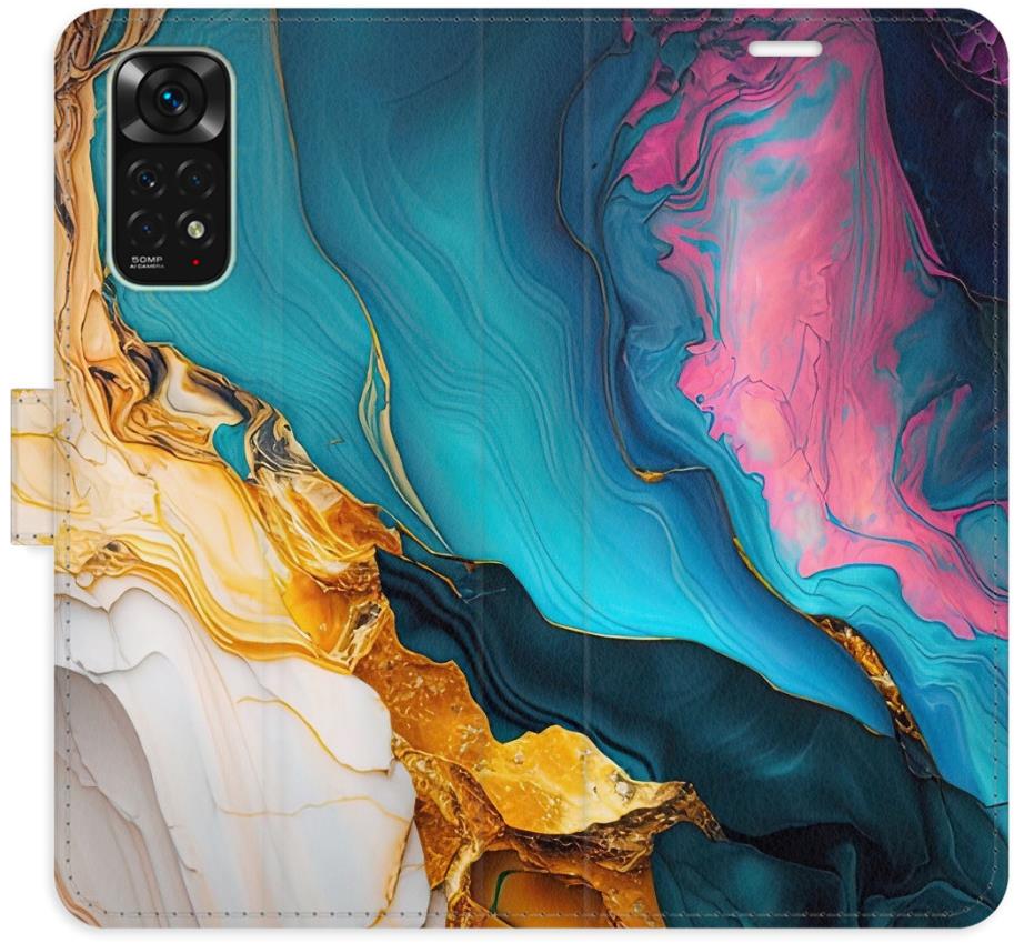 iSaprio Flip pouzdro Colourful Marble pro Xiaomi Redmi Note 11 / Note 11S
