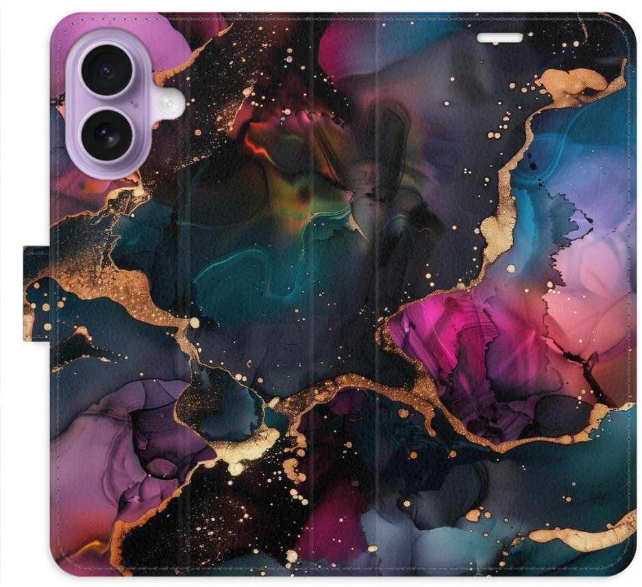 iSaprio Flip pouzdro Dark Marble pro iPhone 17