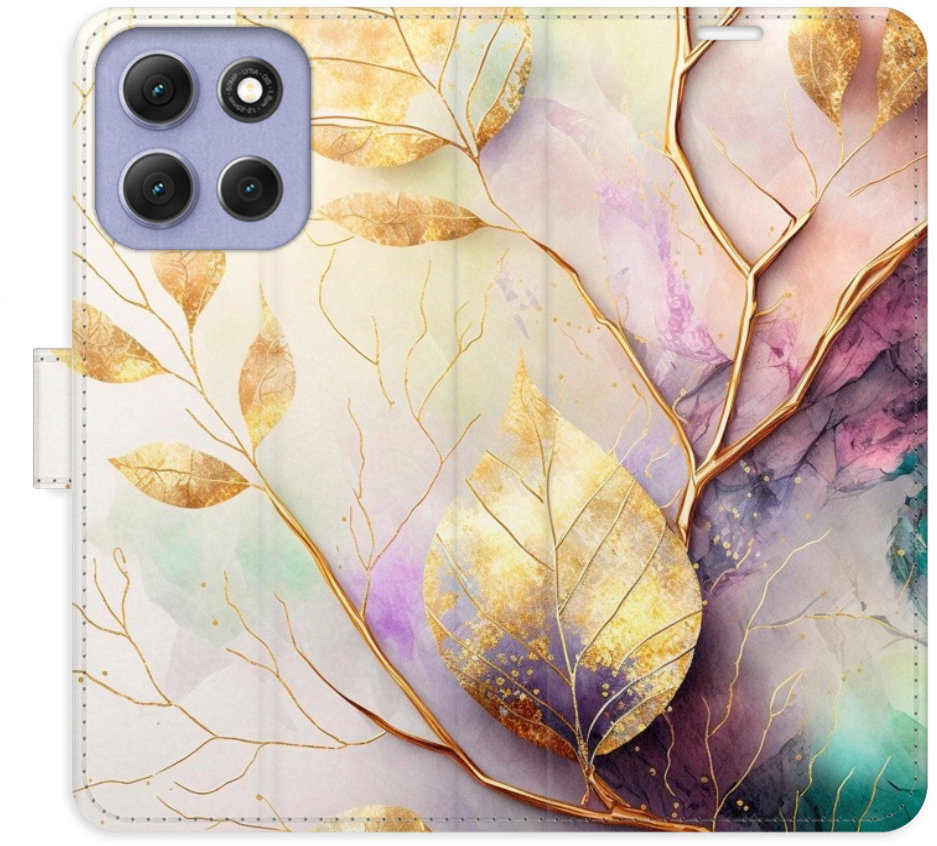 iSaprio Flip pouzdro Gold Leaves 02 pro Motorola Moto G86 5G