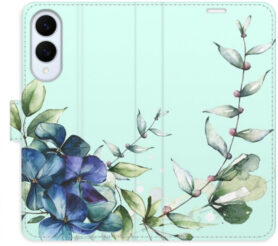 iSaprio Flip pouzdro Blue Flowers pro Samsung Galaxy S25 Edge