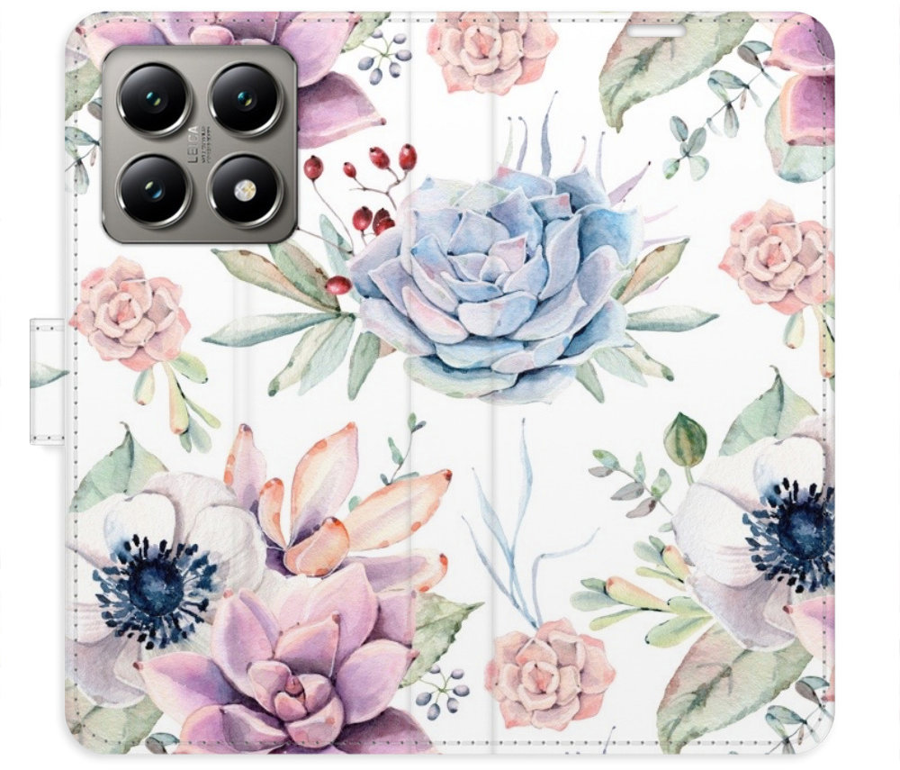 iSaprio Flip pouzdro Succulents Pattern pro Xiaomi 14T Pro
