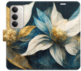 iSaprio Flip pouzdro Gold Flowers pro Xiaomi Redmi 15 5G