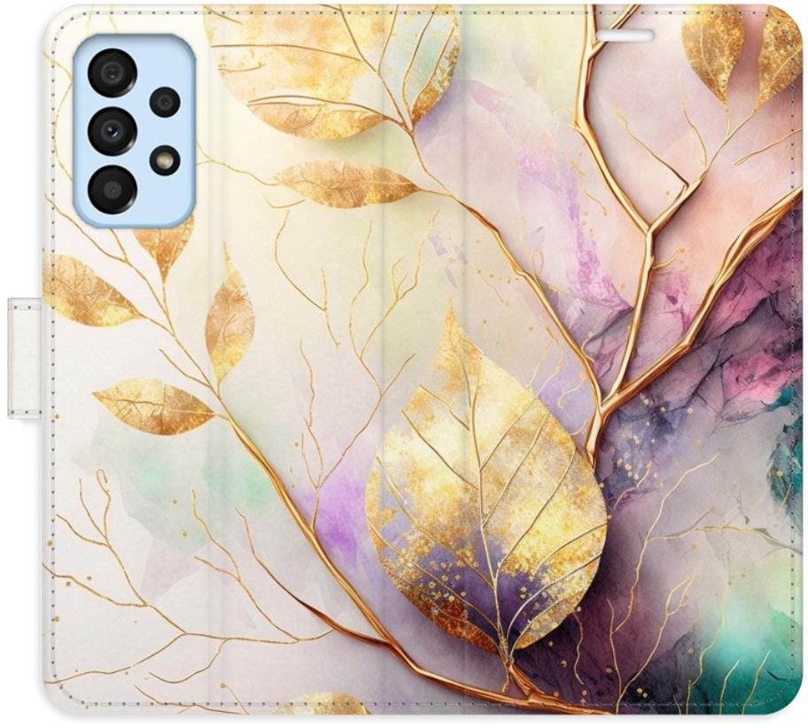 iSaprio flip pouzdro Gold Leaves 02 pro Samsung Galaxy A33 5G