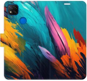 iSaprio flip pouzdro Orange Paint 02 pro Xiaomi Redmi 9C