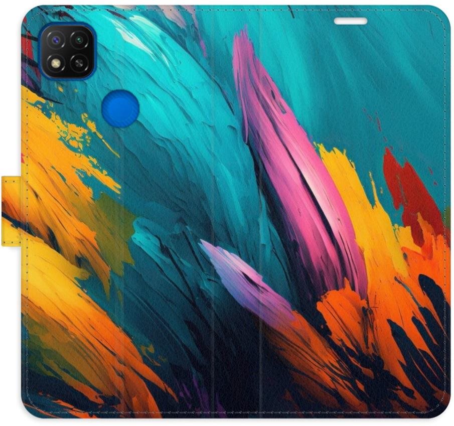 iSaprio flip pouzdro Orange Paint 02 pro Xiaomi Redmi 9C