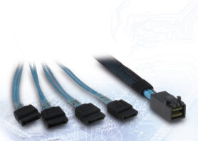 Inter-Tech (SFF-8643) Mini-SAS HD na 4x SATA, 0,5m