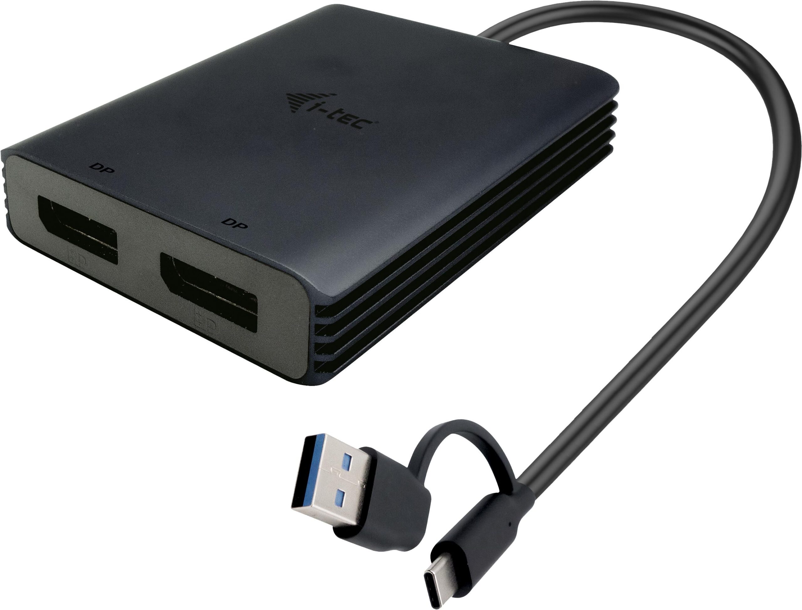 i-tec USB-A/USB-C Dual 4K DP Video Adapter
