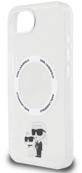 Karl Lagerfeld IML Karl and Choupette MagSafe Zadní Kryt pro iPhone 16e/17e Transparent