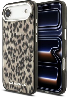 Karl Lagerfeld IML Leopard MagSafe Zadní Kryt pro iPhone Air Brown