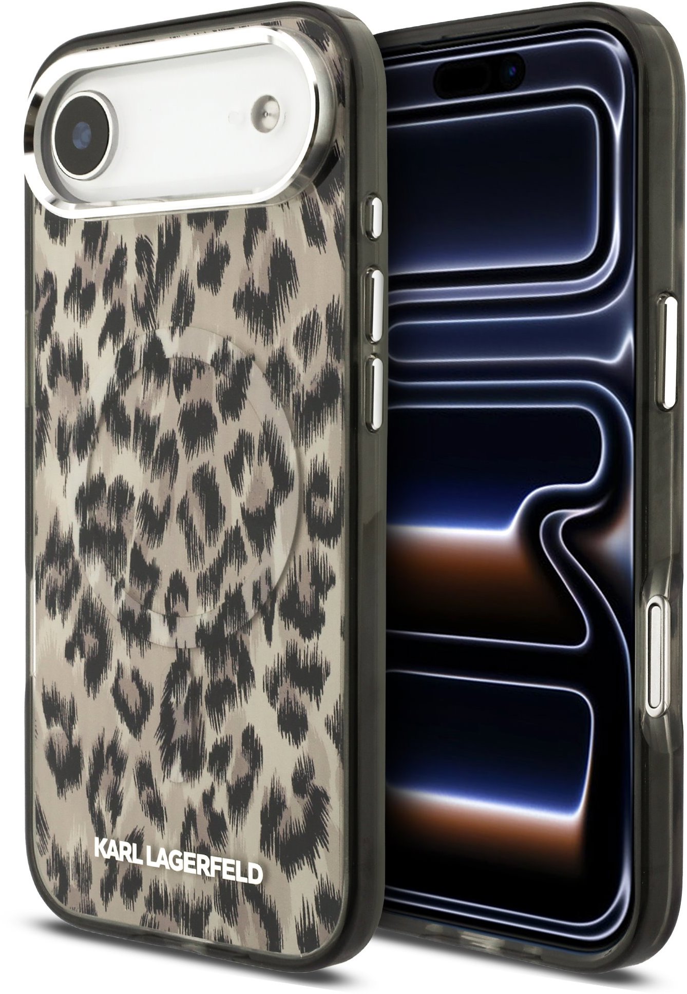 Karl Lagerfeld IML Leopard MagSafe Zadní Kryt pro iPhone Air Brown
