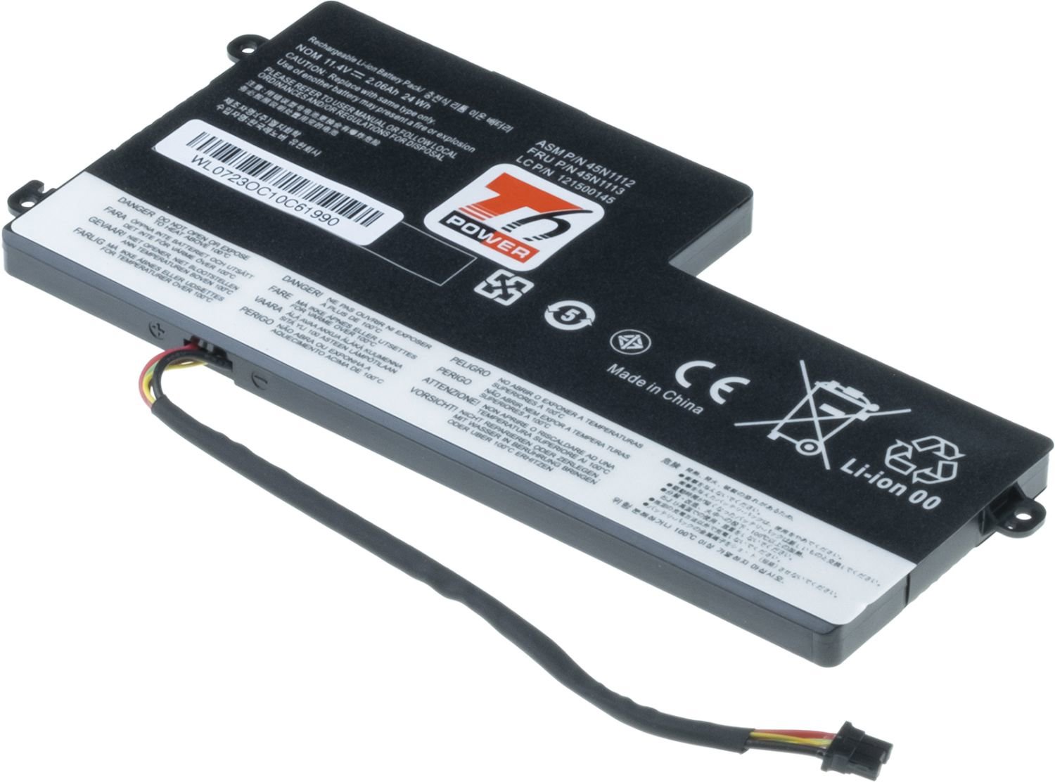 T6 Power pro Lenovo ThinkPad T440, T440s, T450, T450s, internal, 2060 mAh, 24 Wh, 3cell, Li-poly
