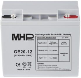 MHPower gelový akumulátor 12 V/20 Ah, Terminál T1 - M5, Deep Cycle, GE20-12
