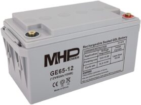 MHPower GE65-12 Gelový akumulátor 12V/65Ah, Terminál T1 - M6, Deep Cycle; GE65-12