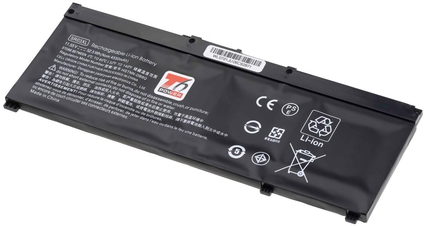 T6 Power pro Hewlett Packard L08855-855, Li-Poly, 11,55 V, 4550 mAh (52,5 Wh), černá