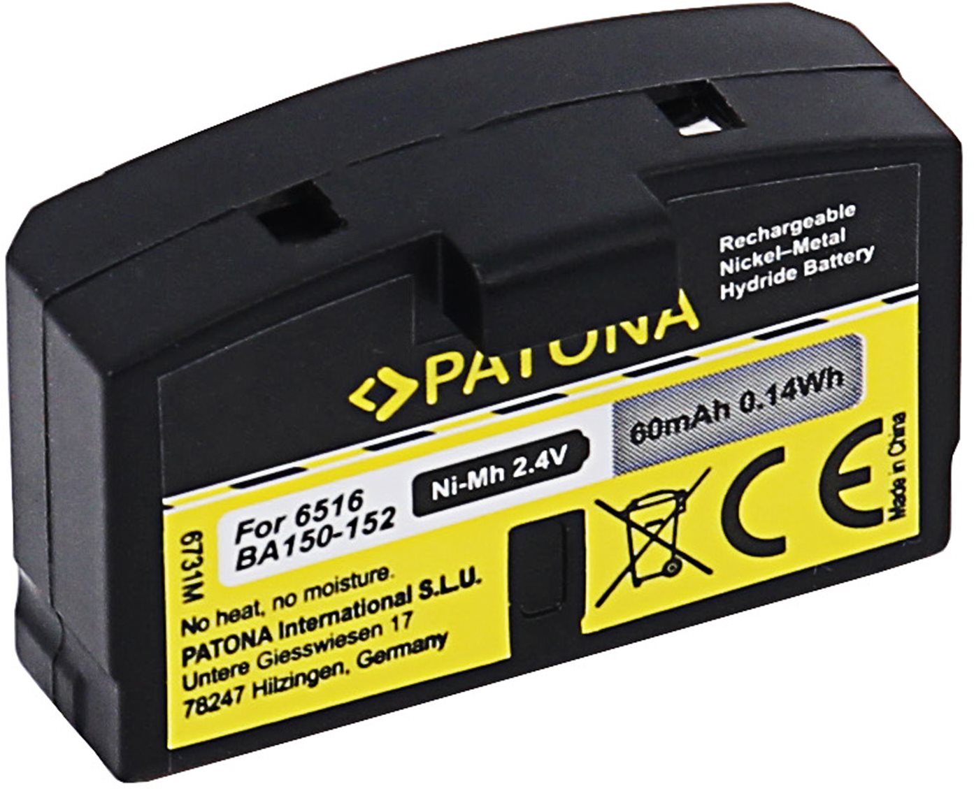 PATONA baterie pro sluchátka Sennheiser BA150/BA151/BA152 60mAh Ni-Mh 2,4V