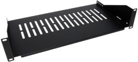 VALUE 19'' police 2U, 250 mm, max. 10 kg, černá