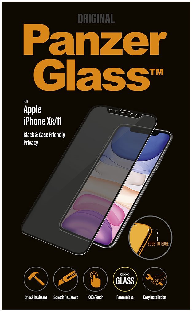PanzerGlass Edge-to-Edge Privacy pro Apple iPhone XR/11 černé
