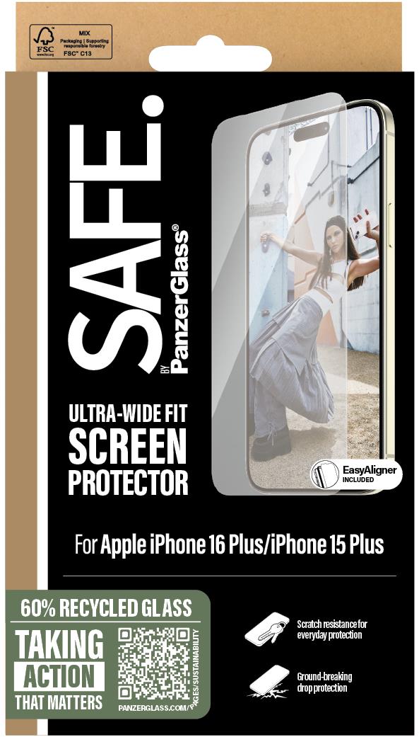 PanzerGlass SAFE Apple iPhone 16 Plus/15 Plus