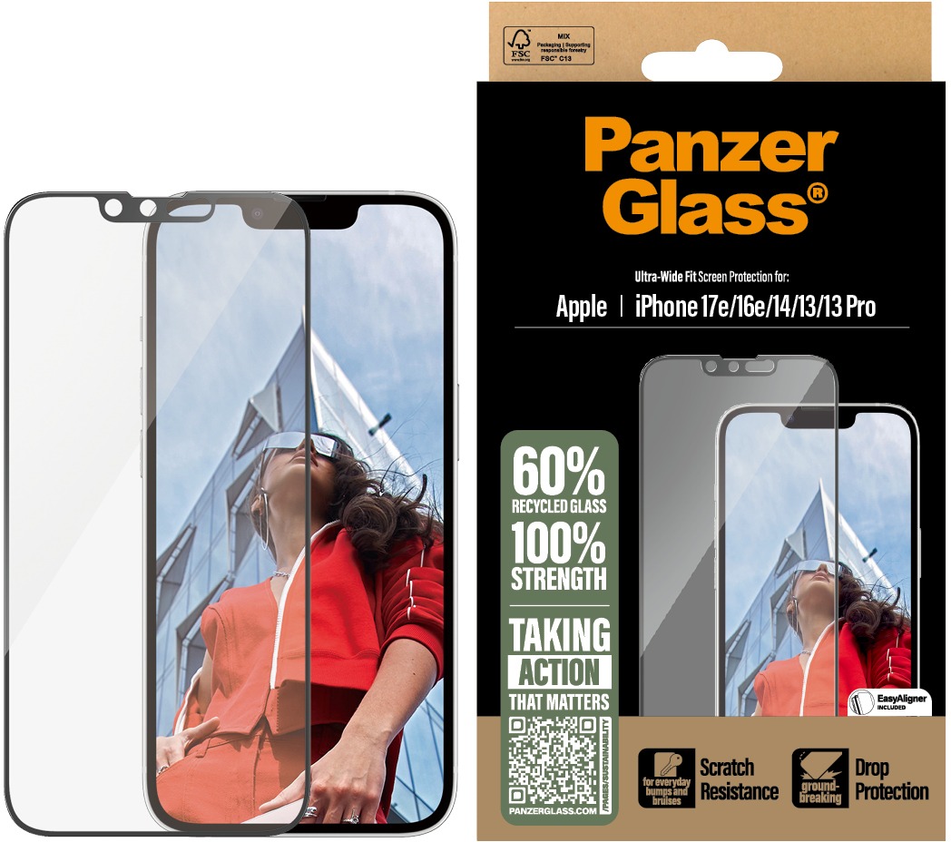 PanzerGlass Apple iPhone 17e/16e/14/13/13 Pro s instalačním rámečkem