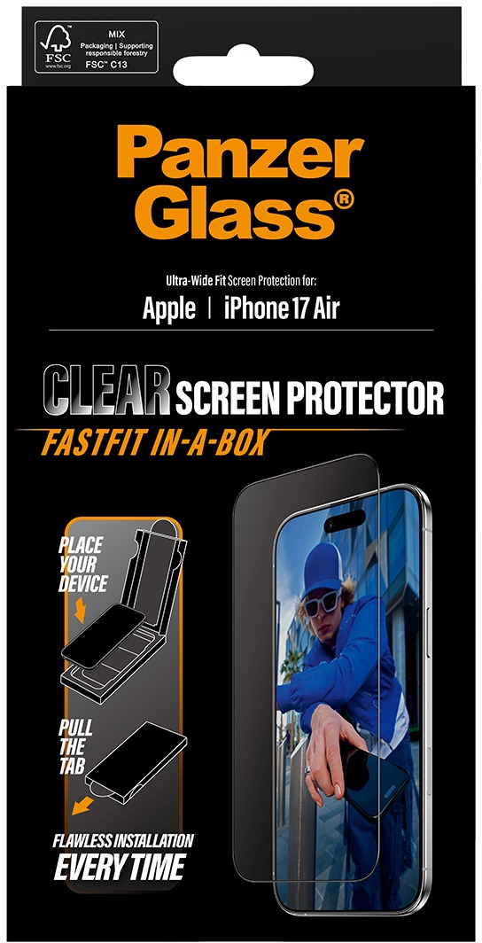 PanzerGlass Apple iPhone Air s bezprašným aplikačním boxem