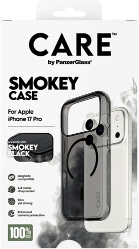 PanzerGlass CARE kryt Apple iPhone 17 Pro Smokey kouřový/černý MagSafe