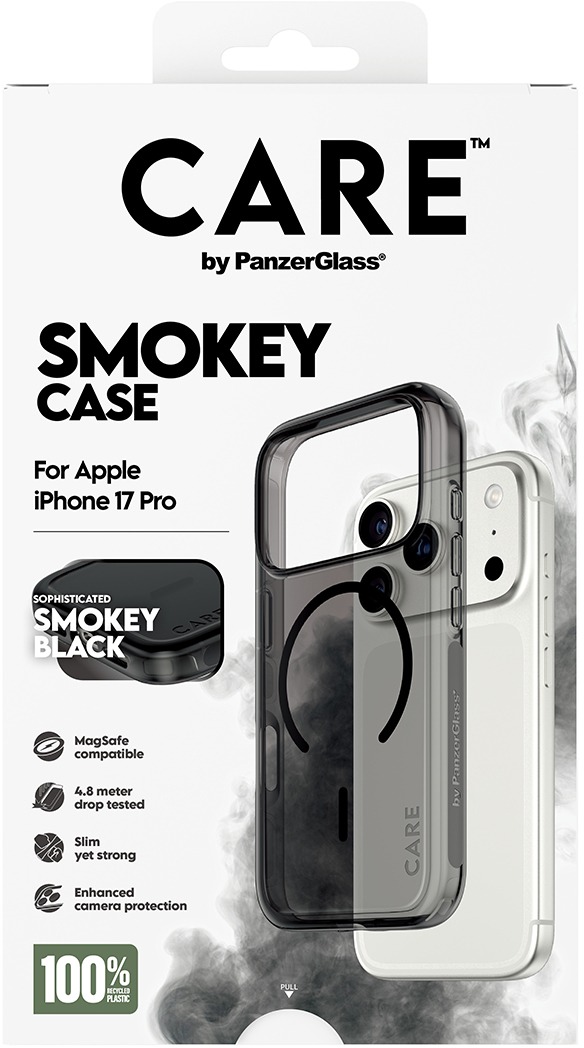 PanzerGlass CARE kryt Apple iPhone 17 Pro Smokey kouřový/černý MagSafe