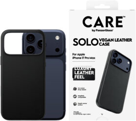 PanzerGlass CARE kryt Apple iPhone 17 Pro Max SOLO MagSafe černá veganská kůže