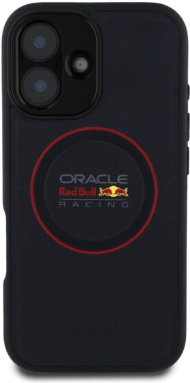 Red Bull PU Leather Red Ring MagSafe Zadní Kryt pro iPhone 16 Navy