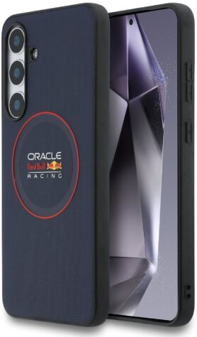 Red Bull PU Leather Red Ring MagSafe Zadní Kryt pro Samsung Galaxy S25 FE Navy