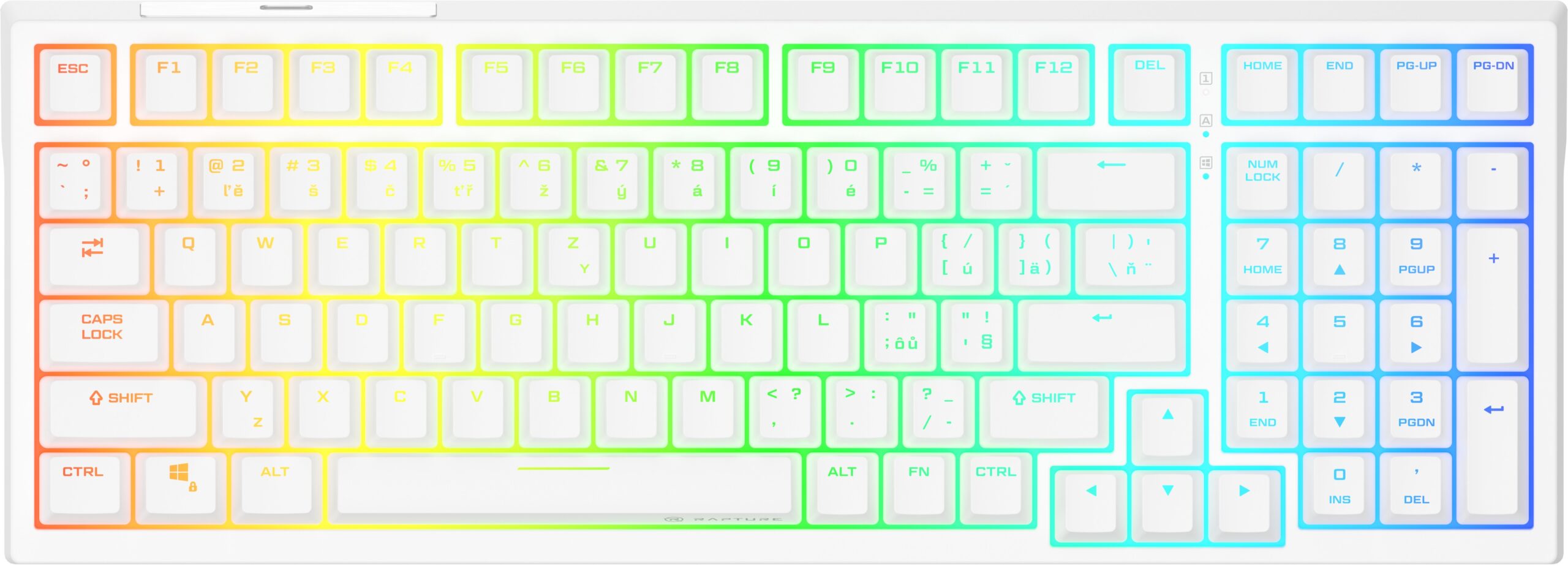 Rapture FOXTROT Wired, Gateron G Pro 3.0 Red, bílá - CZ/SK